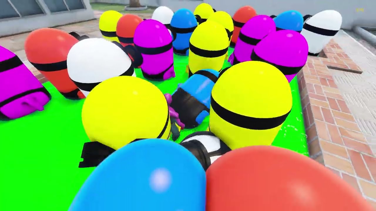 GTA 5: PINK Spiderman vs BLUE Minion - Epic Ragdoll Fights EP:1