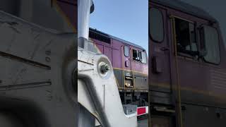 MBTA F40PH-3C 1031 departs West Concord Station with a hornshow!