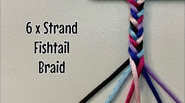 How to make a Six Strand Fishtail Braid - Flat braid plait