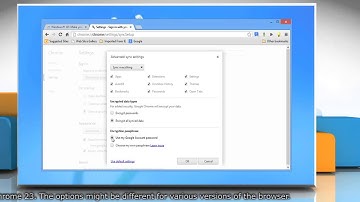 Protect Synced data with a password in Google™ Chrome on a Windows® 8 PC