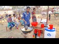 Bengali style pakora beguni  garlic chicken egg chops making  bangladeshi street food