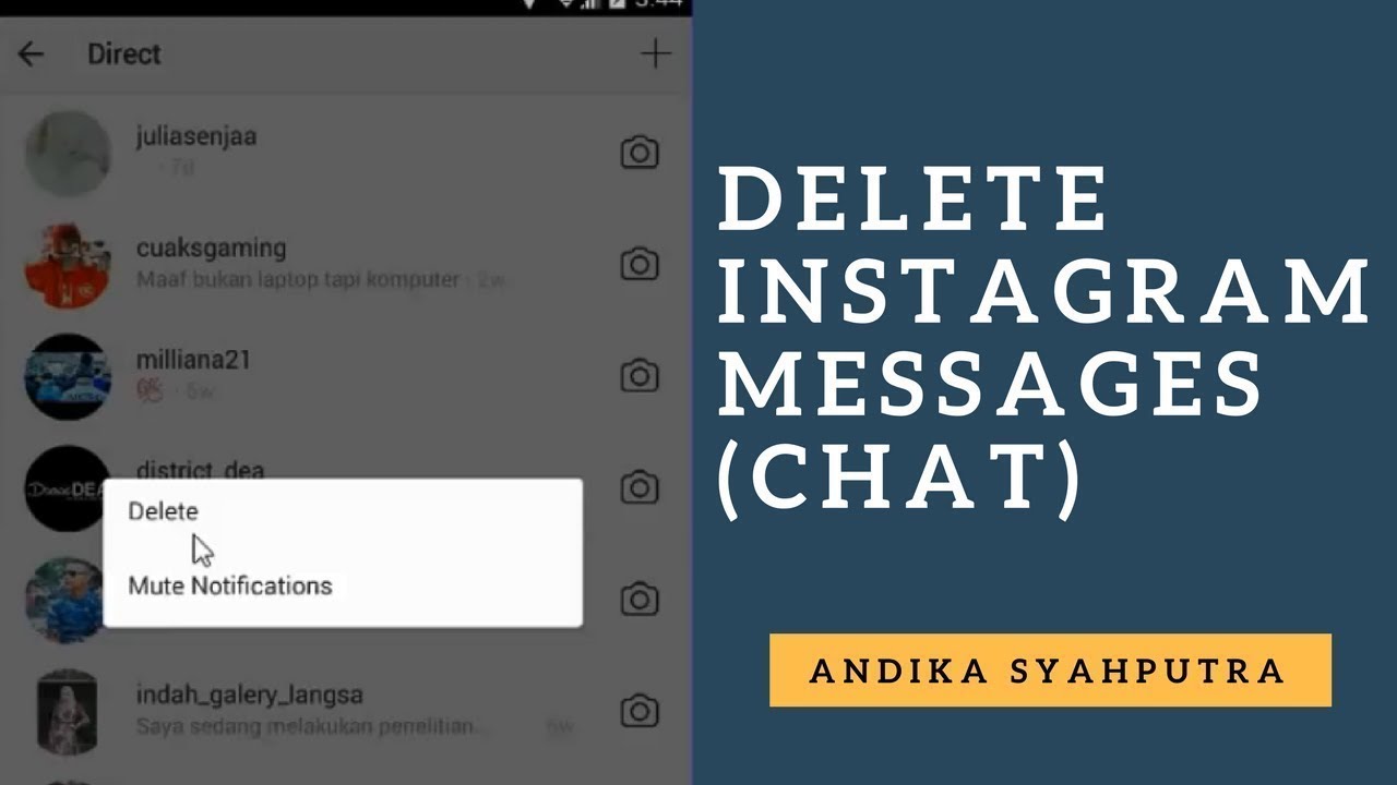 How to Delete Instagram Messages (Chat) - YouTube