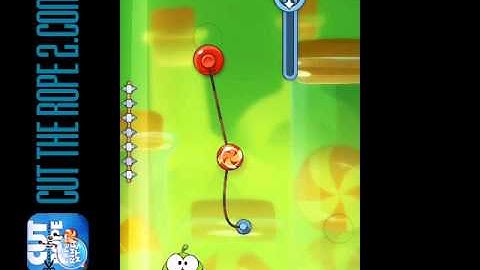 Cut The Rope 2: Experiments Level 3-18 Sticky Steps Box Walkthrough