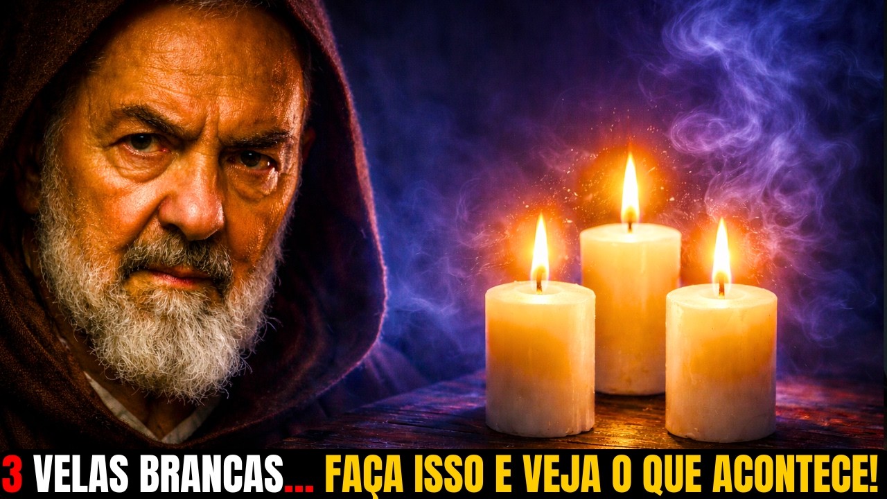 PADRE PIO: COLOQUE 3 VELAS BRANCAS NESTE PADRÃO PARA PURIFICAR SUA CASA INSTANTANEAMENTE!