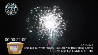 PRO143024 - Blue Tail to White Strobe, Blue Star and Red Falling Leaves