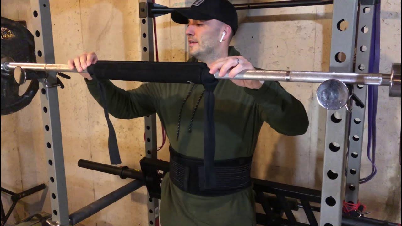 DIY safety squat bar YouTube