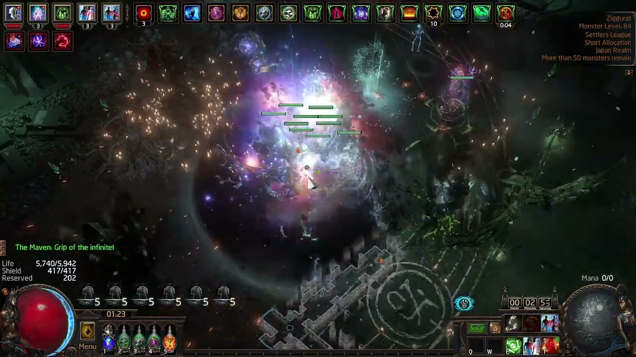 POE 3.25 Life stacking bama - T17 100% deli rogue exile test