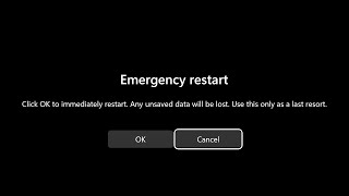 What Happens if You Emergency Restart in Different Versions of Windows?