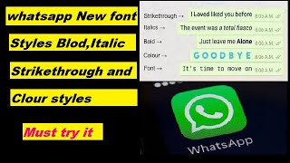 how to change font Whatsapp text messages || change Whatsapp chat font || Whatsapp chat font symbols screenshot 5