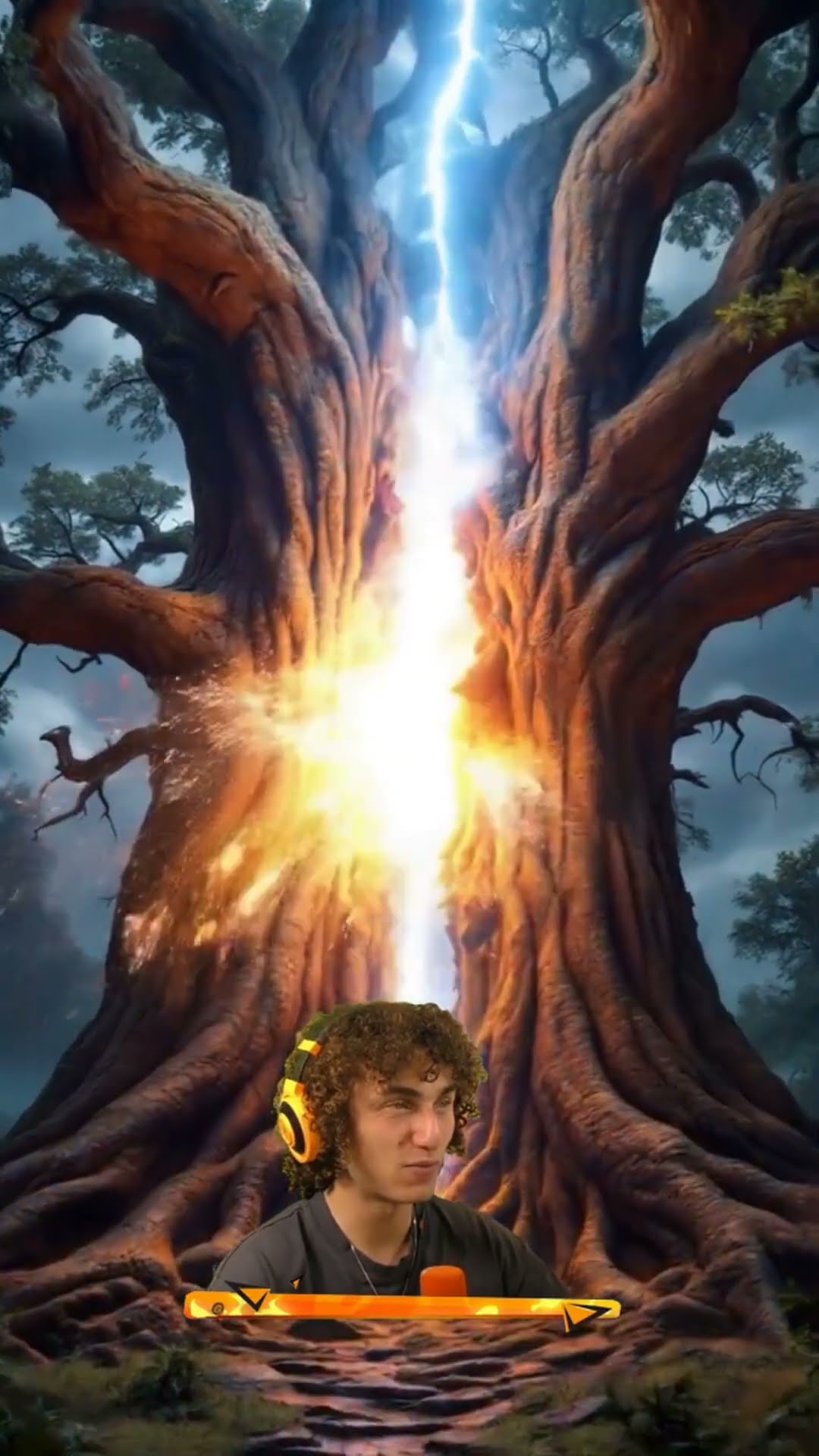 Tree Split in HALF By Lightning!?