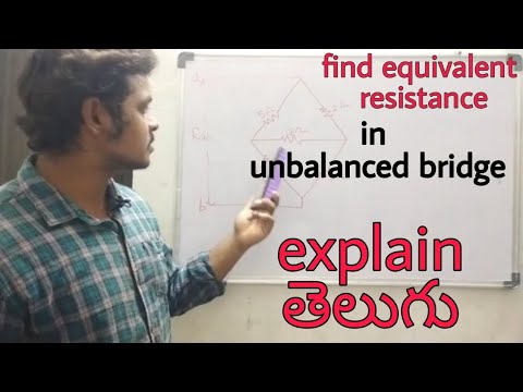 find equivalent resistance in unbalanced bridge circuit#circuits # ...