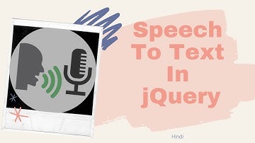 Speech To Text In jQuery