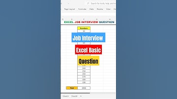 Excel Tips: Ace any Excel Job Interview with this Top Question! #exceltips #shorts #exceltutorial