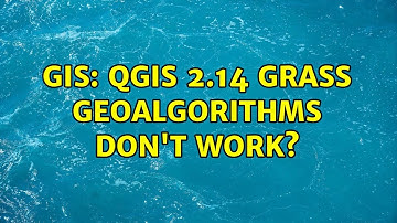 GIS: QGIS 2.14 GRASS geoalgorithms don