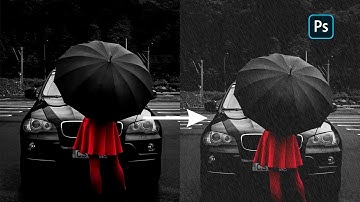 Easiest way to create rain effect | Adobe Photoshop tutorial