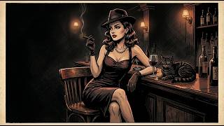 1940s Vintage Jazz Lounge 🚂 Rainy Train Station Night | Relaxing Cafe Music for Study &amp; Sleep