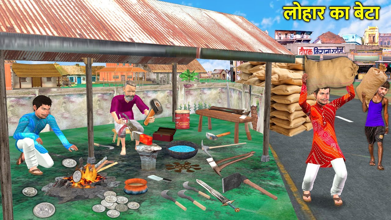 लोहार का बेटा | Hard Work 25 Paise Coins Salary Naukri Moral Inspirational Hindi Kahaniya