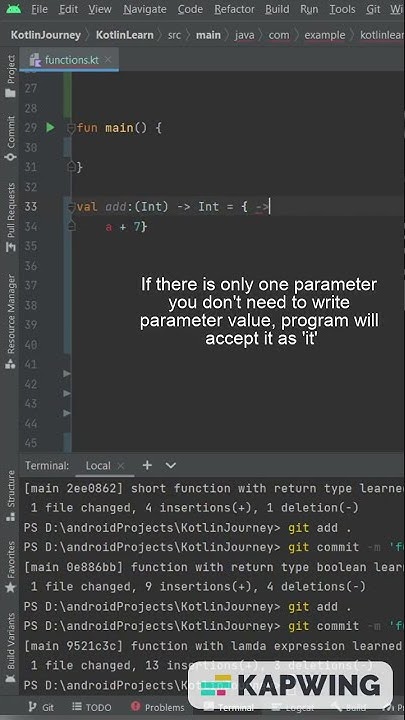 Kotlin lambda function 'it' keyword (default parameter) #shorts - YouTube