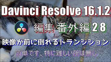 【Davinci Resolve 16】 Davinci Resolve 16 (.1.2) 無料版の使い方 番外編28 (映像が前に倒れるトランジション) 【説明】