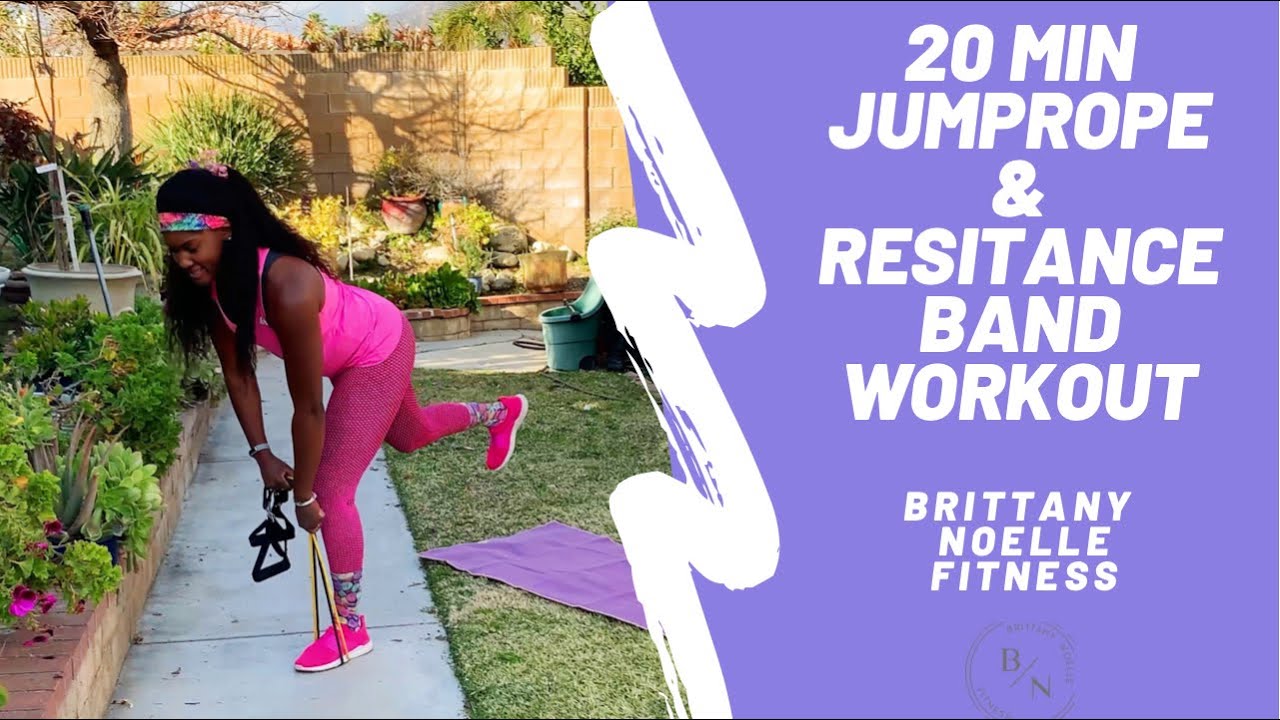 20 Min Jump Rope & Resistance Band Workout - YouTube