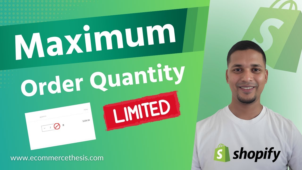 How to Add Maximum Order Quantity Limit Rule in Shopify 🚫 Limit Maximum ...