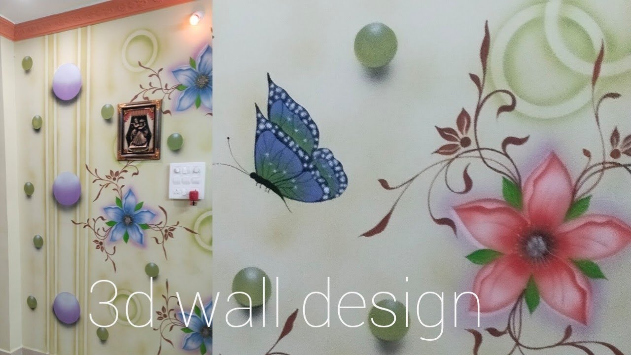 master bed room 3d flower art design