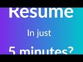 Resume in 60 Seconds | Canva Hack for Students 🚀 | Job Ready CV