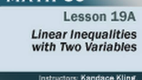 Math 60 - Lesson 19a