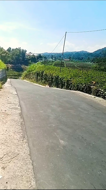 Panorama pagi daerah pegunungan