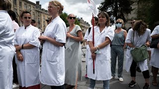 French health workers protest over pay ahead of legislative elections • FRANCE 24 English