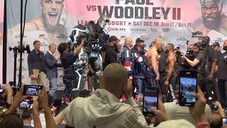 Jake Paul vs Tyron Woodley 2 weigh ins