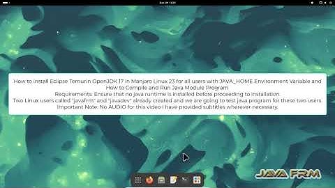 How to install Eclipse Temurin OpenJDK 17 in Manjaro Linux 23 with JAVA_HOME Environment Variable