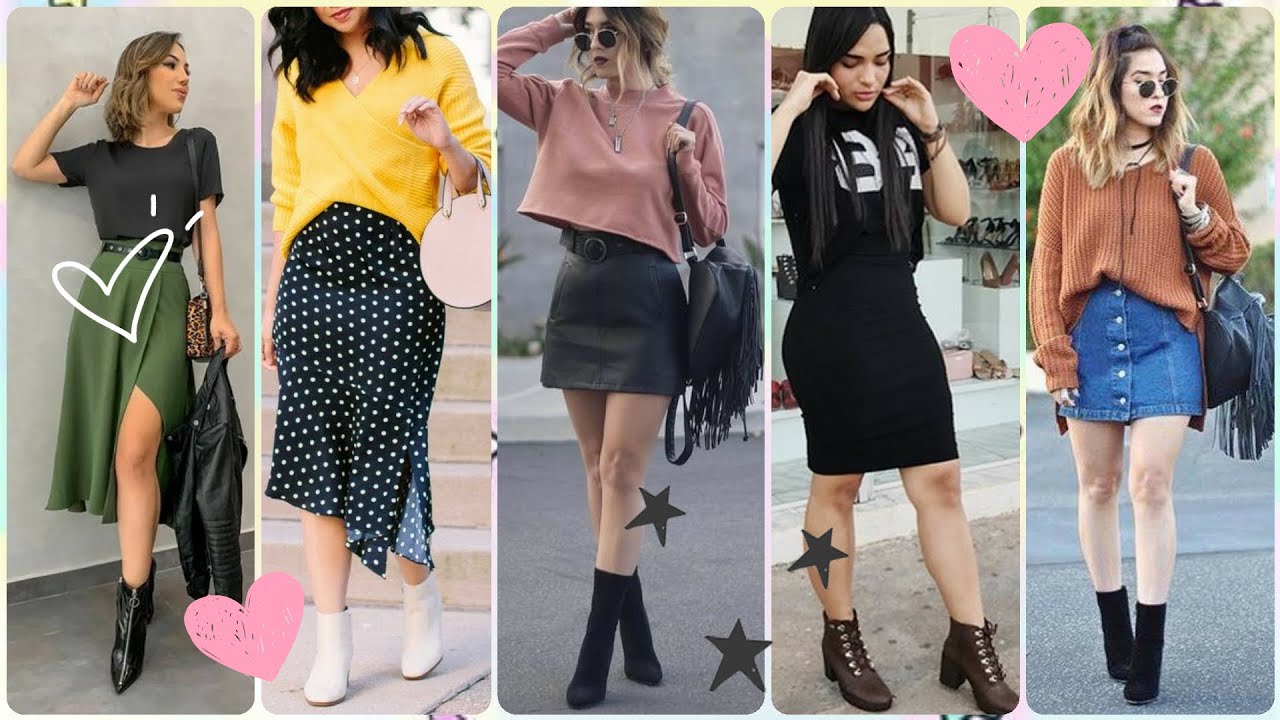 MODA 2022✨ FALDAS CON BOTAS / CONBINACIONES DE BOTAS / SKIRTS WITH BOOTS YouTube