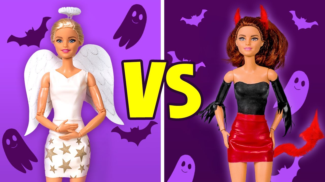 🎃 Trick or Treat Fashion! DIY No-Sew Doll Dresses 👗👻 - YouTube