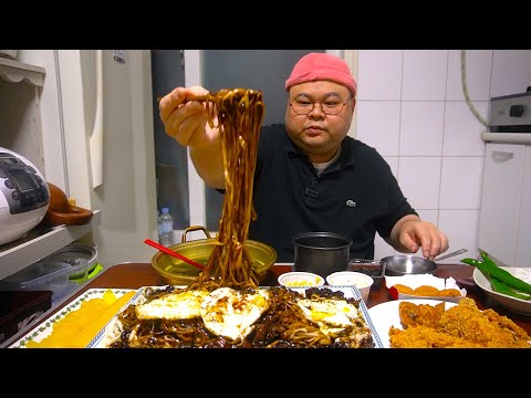 짜장면 먹방 Mukbang Eatingshow [Hand <strong>made</strong> <strong>Black</strong> bean noodle]