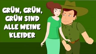 Kinderlieder Zum Mitsingen Grün, Grün, Grün Sind Alle Meine Kleider German Nursery Rhymes