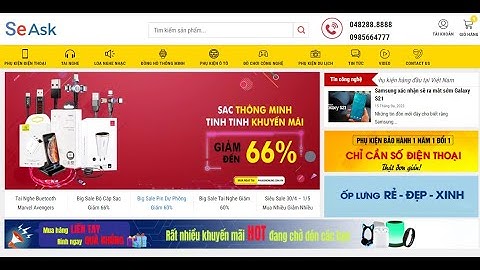 Website Code Bán điện Thoại phụ kiện.