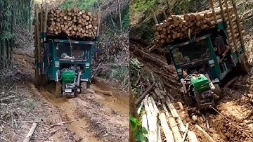 Tổng hợp Công nông Trung Quốc chở gỗ cực chất và siêu khỏe p8