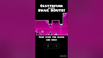 Clutterfunk secret way/swag route! #geometrydash #gd #shorts
