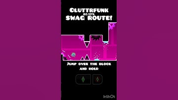 Clutterfunk secret way/swag route! #geometrydash #gd #shorts