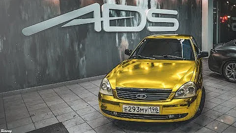 LADA PRIORA В ЗОЛОТОЙ ХРОМ! - ДЕЛАЕМ САМУЮ СТИЛЬНУЮ ПРИОРУ. 