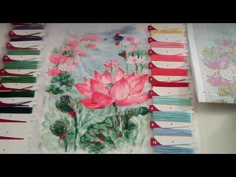 Вышивка риолис лотос