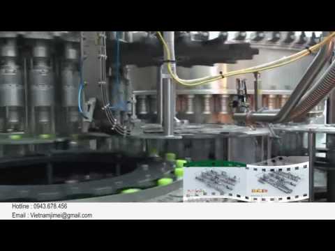 Video Dây chuyền Nước uống tinh khiết 36.000Chai/H (Coca... - youtube
