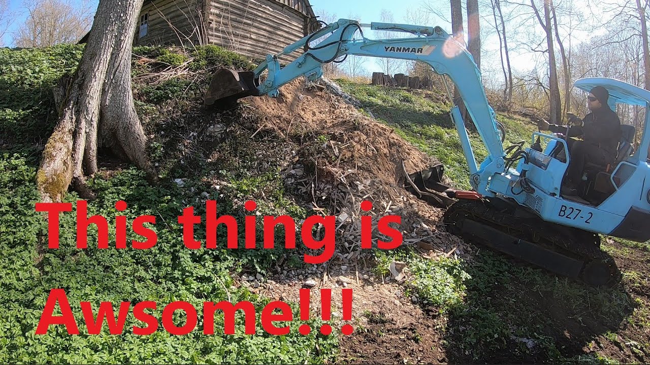 Removing stumps and clearing land - YouTube