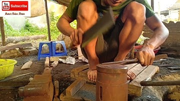 Tôi Dao chặt xương làm bằng nhíp ô tô  ///// test chặt sắt vẫn không sao