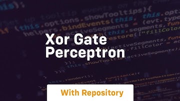 Xor gate perceptron