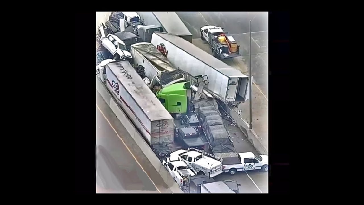 100 Car Pile-Up in Ft Worth Tx - YouTube