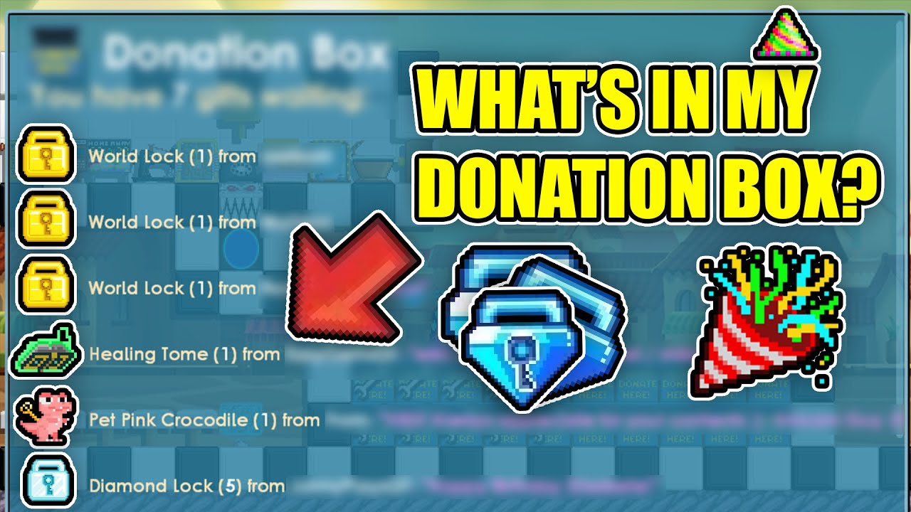 ITS MY BIRTHDAY!! What's in my donation box? Growtopia 2023 YouTube