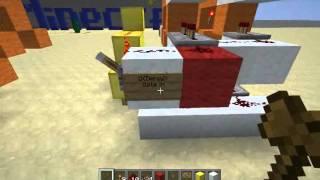 Juri's Minecraft - Shift register Part.1(14x4 bit array Left-shift register tutorial)