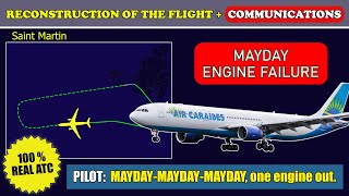 MAYDAY, ENGINE FAILURE on take-off | Emergency return at Princess Juliana Airport, Saint Martin